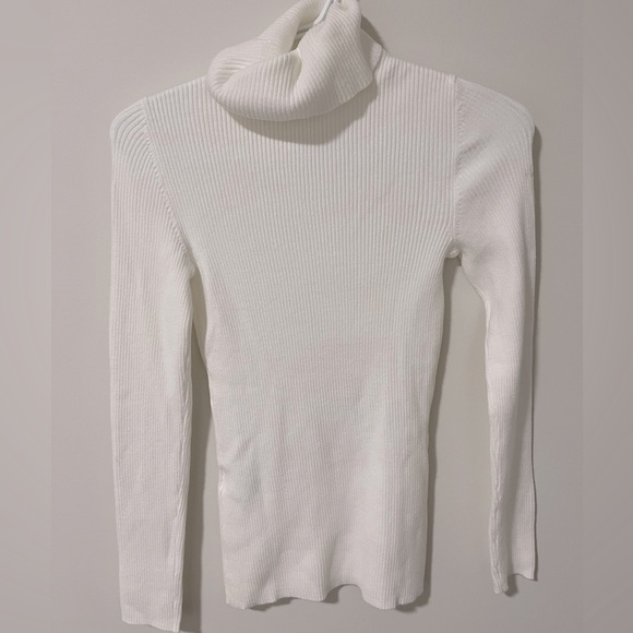 Style&co white ribbed fitted turtleneck S (NWT) - Picture 2 of 4